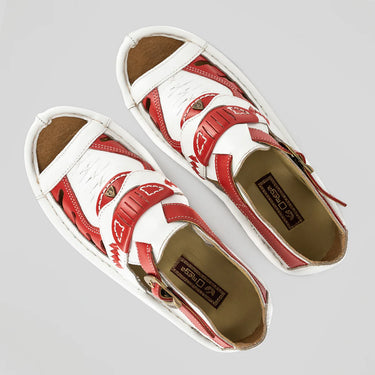 Omega Duna White/Red Sandal