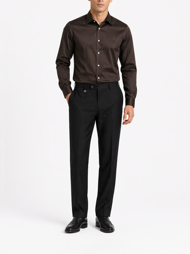 Polo Chocolate Sateen Shirt