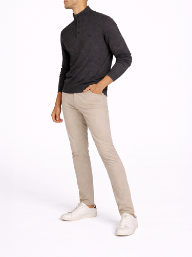Polo Charcoal Button Knitwear