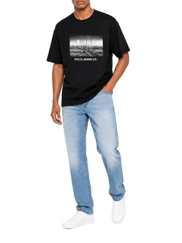 Polo Black City Scape Graphic Short Sleeve T-Shirt