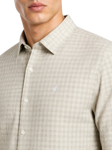 Polo Stone Gingham Long Sleeve Shirt