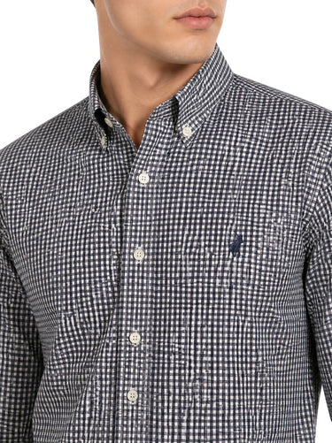 Polo Navy Gingham Long Sleeve Shirt
