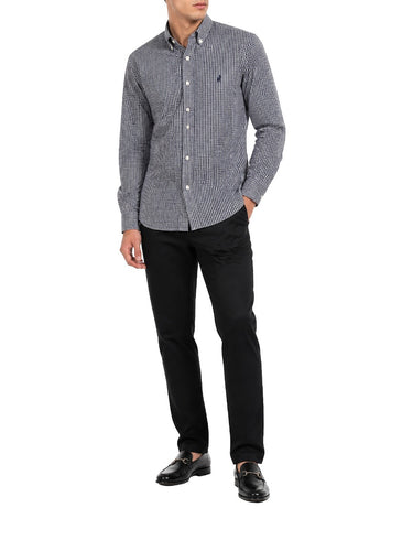 Polo Navy Gingham Long Sleeve Shirt
