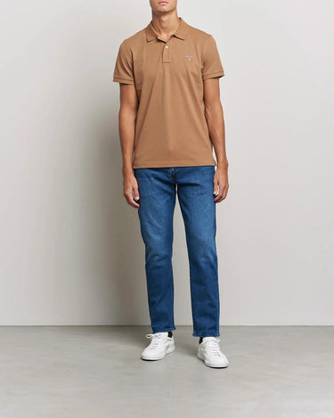 Gant Roasted Walnut Pique Golfer