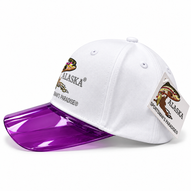 Alaska White Purple Visor Cap