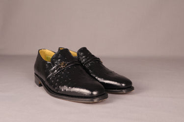 Crockett & Jones Ostrich Black Slip-On