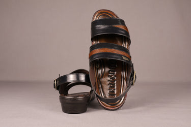 Jerico Sandal Black/Brown Fur