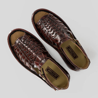Omega Kgosi : Leather Sandal In Cordovan Fiesta Leather