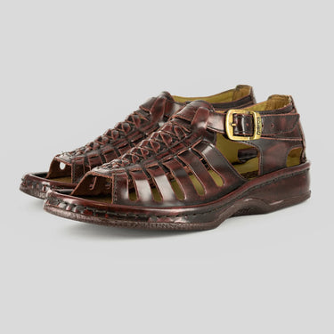 Omega Kgosi : Leather Sandal In Cordovan Fiesta Leather