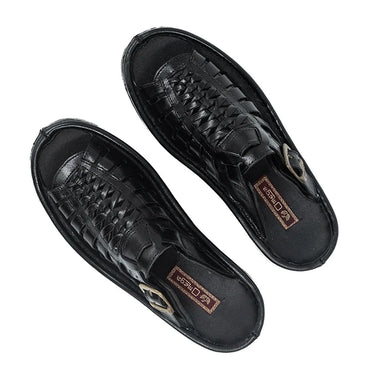 Omega Push In Black Sandal