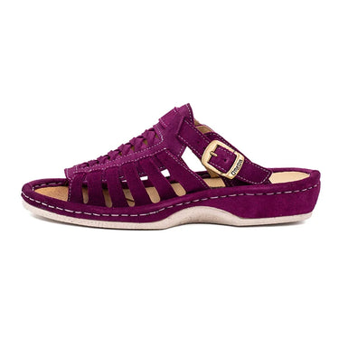 Omega Cerise Suede Push In Sandal
