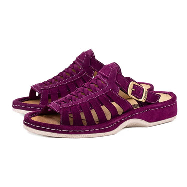 Omega Cerise Suede Push In Sandal