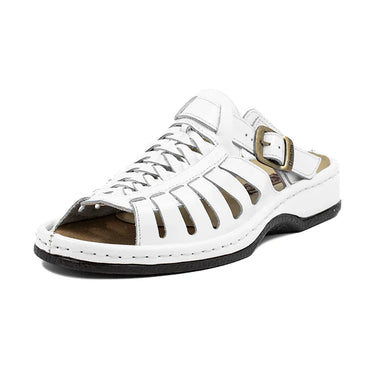 Omega White Push In Sandal