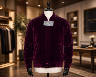 Casa Vitoni Maroon Velvet Jacket
