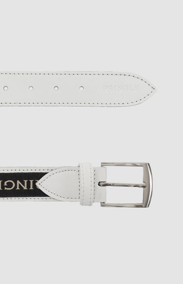 Pringle White Leather Belt
