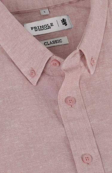 Pringle Pink Barry Cotton-Linen Classic Shirt