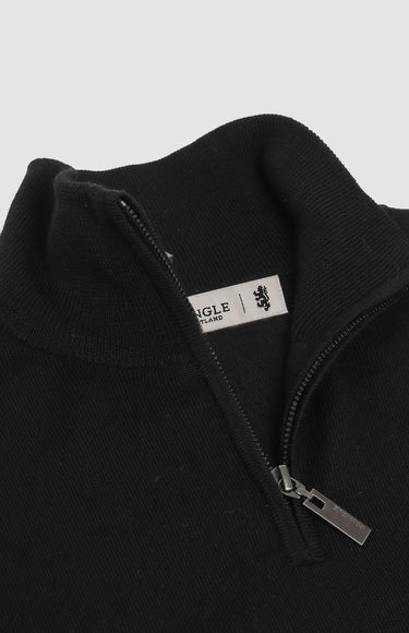 Pringle Black Merino Wool Quarter Zip