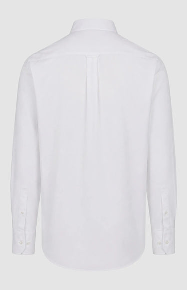 Pringle Alexander White Textured Easy Care Long Sleeve Classic Shirt