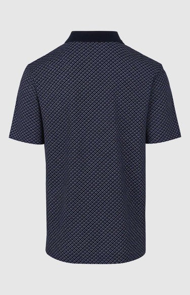 Pringle Navy Preston Printed Mercerised Golfer