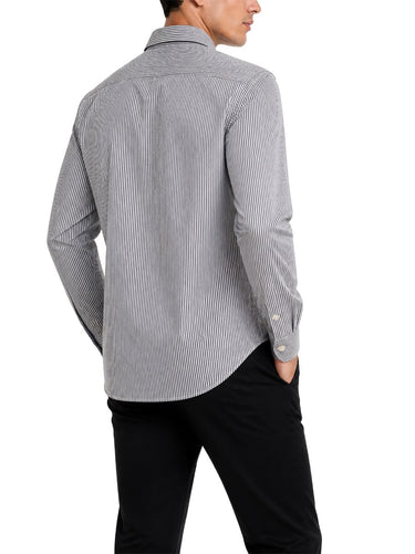 Polo Navy Cotton Stripe Long Sleeve Shirt