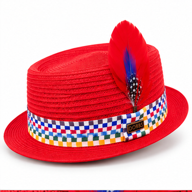 Dobbs Red Sinatra Straw Hat