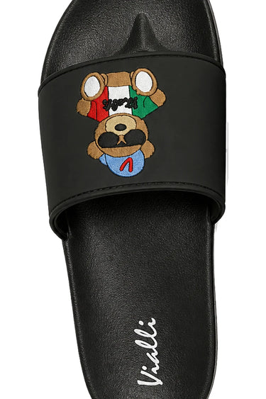 Vialli Black Yogi Slides